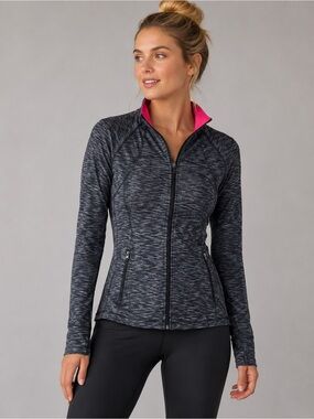 Lululemon Define Zip Up Jacket Charcoal Zip Athletic Jacket with Pink Lining
